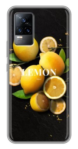 Чехол с печатью «Лимон на черном»  для Vivo V21E