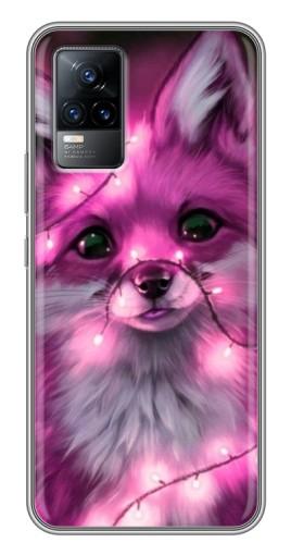 Чехол с картинкой «Лисичка розовая» для Vivo V21E