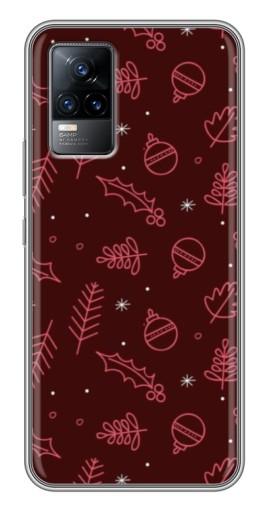 Силиконовый чехол с изображением «Листочки и шары» для Vivo V21E