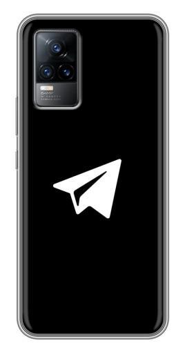 Чехол с картинкой «Лого Телеграм» для Vivo V21E