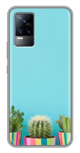 Чехол с принтом «Маленькие кактусы» для Vivo V21E