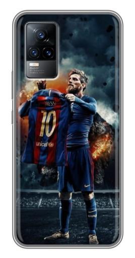 Чехол с картинкой «Месси с футболкой» для Vivo V21E