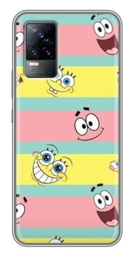 Чехол с принтом «Мордашки» для Vivo V21E