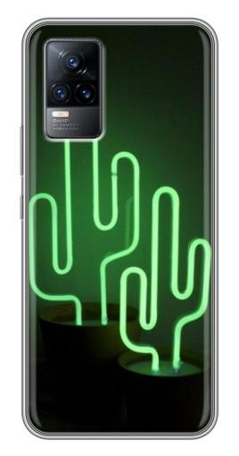 Чехол с печатью «Неоновый кактус»  для Vivo V21E