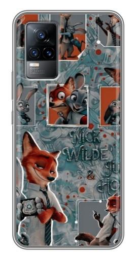 Силиконовый чехол с изображением «Ник и Джуди» для Vivo V21E