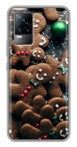 Силиконовый чехол с изображением «Новогодние человечки» для Vivo V21E