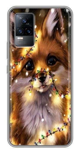 Чехол с принтом «Новогодний лесенок» для Vivo V21E