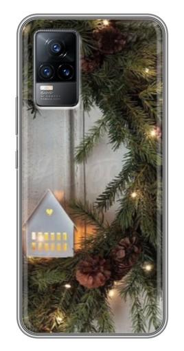 Чехол с печатью «Новогодний венок»  для Vivo V21E
