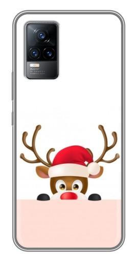 Чехол с принтом «Олень в шапке» для Vivo V21E