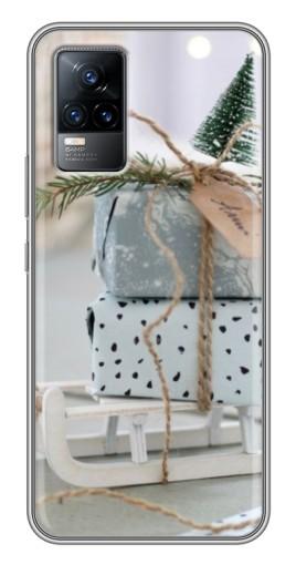 Силиконовый чехол с изображением «Подарки на санках» для Vivo V21E
