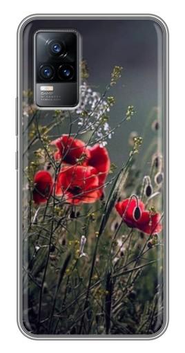 Силиконовый чехол с изображением «Поле цветов» для Vivo V21E