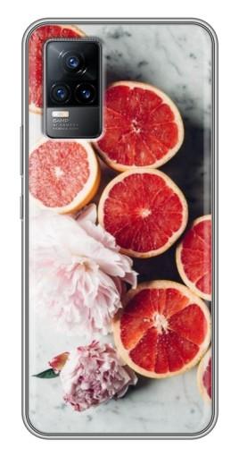 Чехол с печатью «Половинки грейпфрутов»  для Vivo V21E