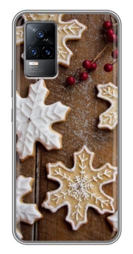 Чехол с принтом «Пряники снежинки» для Vivo V21E