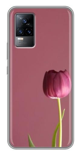 Чехол с принтом «Розовый тюльпан» для Vivo V21E