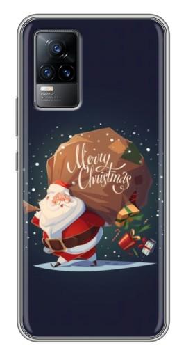 Силиконовый чехол с изображением «Санта с подарками» для Vivo V21E