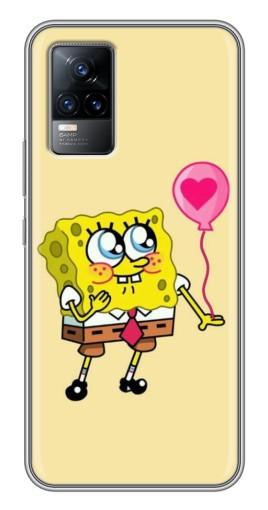 Силиконовый чехол с изображением «СпанчБоб с шариком» для Vivo V21E
