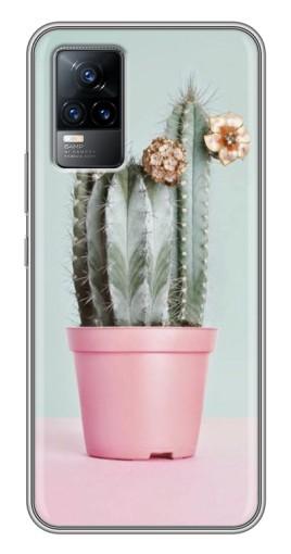 Чехол с печатью «Цветущий кактус»  для Vivo V21E