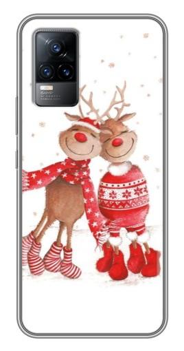 Силиконовый чехол с изображением «Влюбленные олени» для Vivo V21E