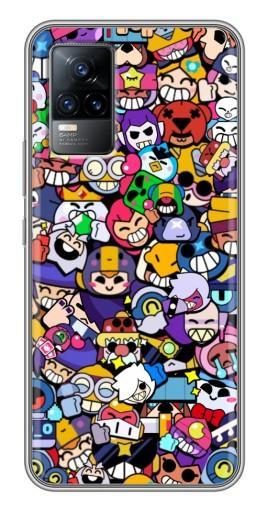 Силиконовый чехол с изображением «Все бойцы» для Vivo V21E