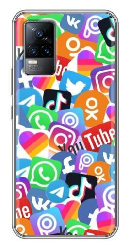 Чехол с печатью «Яркие иконки»  для Vivo V21E