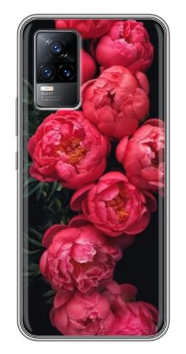 Чехол с печатью «Яркие пионы»  для Vivo V21E