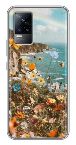 Чехол с принтом «Яркие полевые цветы» для Vivo V21E