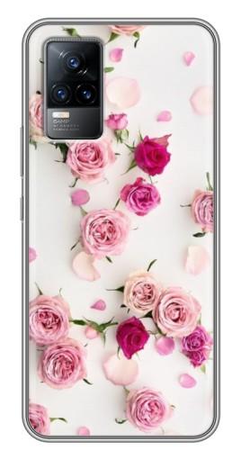 Силиконовый чехол с изображением «Яркие розы» для Vivo V21E