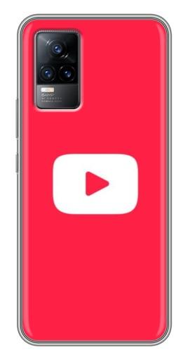 Силиконовый чехол с изображением «YouTube Кнопка» для Vivo V21E