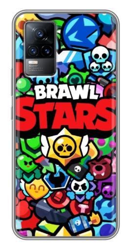 Чехол с печатью «Значки Бравл Старс»  для Vivo V21E