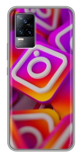 Чехол с принтом «Значки Инстаграм» для Vivo V21E