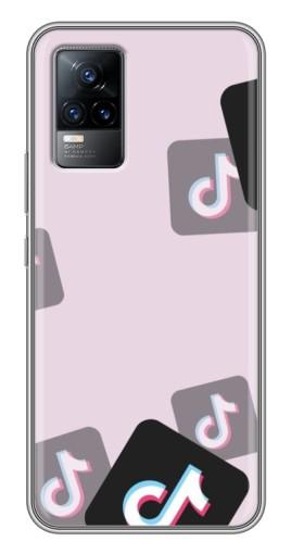 Силиконовый чехол с изображением «Значки ТикоТока» для Vivo V21E