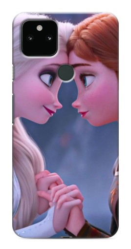 Чехол с картинкой "Анна и Ельза" для Google Pixel 5