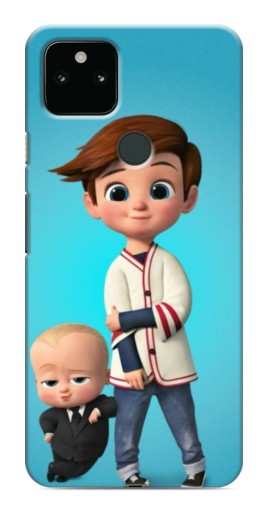 Силиконовый чехол с изображением "Boss and Boy" для Google Pixel 5