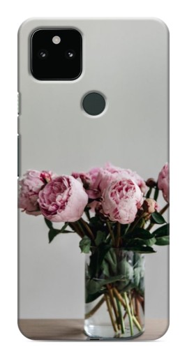 Чехол с картинкой "Пионы в вазе" для Google Pixel 5