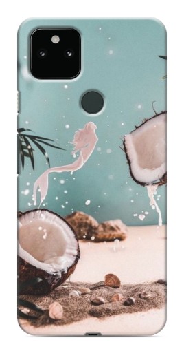 Силиконовый чехол с изображением "Половинки кокоса" для Google Pixel 5