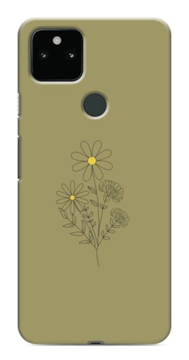 Чехол с картинкой "Рисунок ромашка" для Google Pixel 5