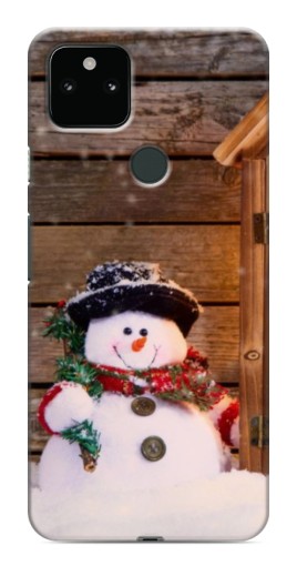 Чехол с принтом "Рождественский снеговик" для Google Pixel 5
