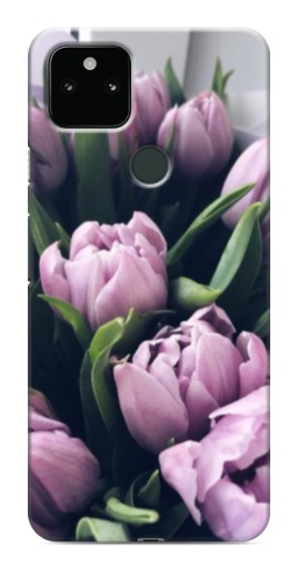 Чехол с печатью "Сиреневые тюльпаны" для Google Pixel 5
