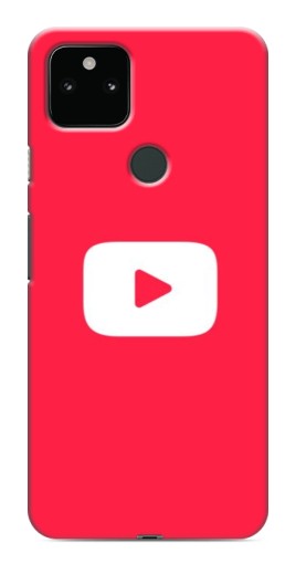 Силиконовый чехол с изображением "YouTube Кнопка" для Google Pixel 5