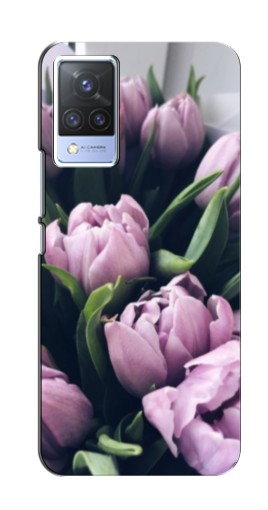 Чехол с принтом «Сиреневые тюльпаны» для Vivo V21