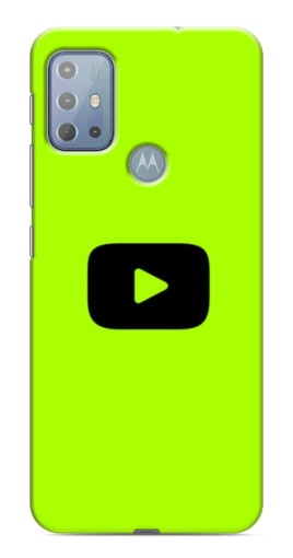 Чехол с печатью "Кнопка Ютуба" для Motorola MOTO G20