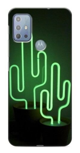 Чехол с печатью "Неоновый кактус" для Motorola MOTO G20