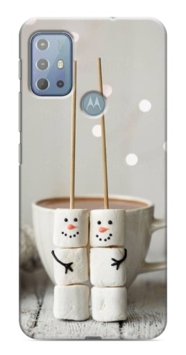 Чехол с печатью "Снеговики из зефира" для Motorola MOTO G20