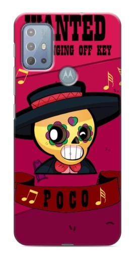 Чехол с печатью "WANTED POCO" для Motorola MOTO G20