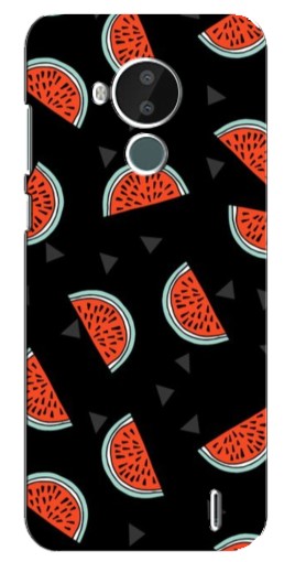 Чехол с картинкой "Арбузы на черном" для Nokia C30
