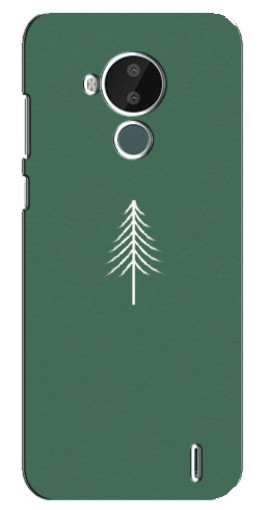 Чехол с картинкой "Белая елка" для Nokia C30