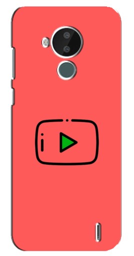 Силиконовый чехол с изображением "Рисованная кнопка" для Nokia C30