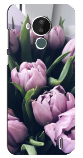 Силиконовый чехол с изображением "Сиреневые тюльпаны" для Nokia C30