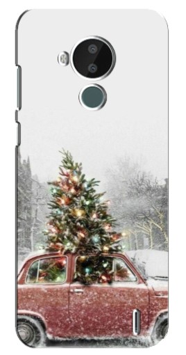 Силиконовый чехол с изображением "Елка в машине" для Nokia C30