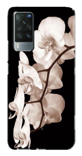 Чехол с печатью "Черно-белая орхидея" для Vivo X60